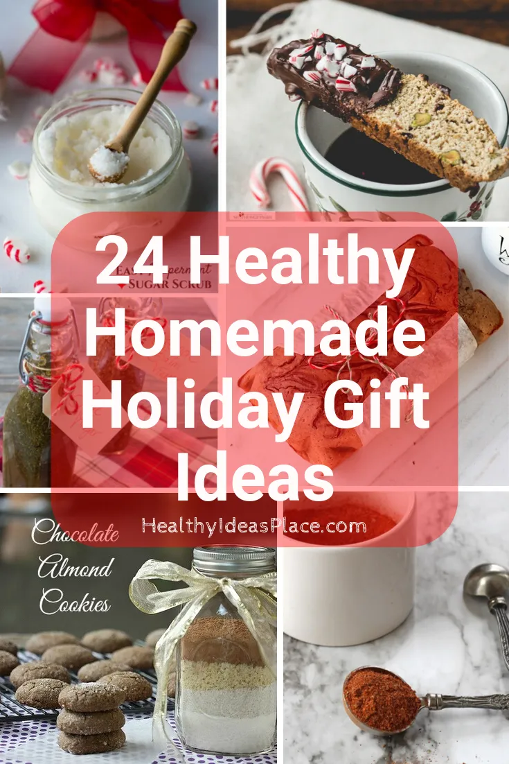 Collage of pictures of homemade food gifts