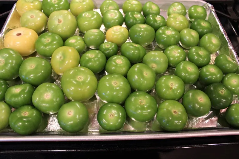 Easy Green Sauce for Freezing - Tomatillos, onions, peppers, and spices make an easy to make, delicious green sauce that's also suitable for freezing. Use as salsa or a topping for chicken enchiladas. So good!