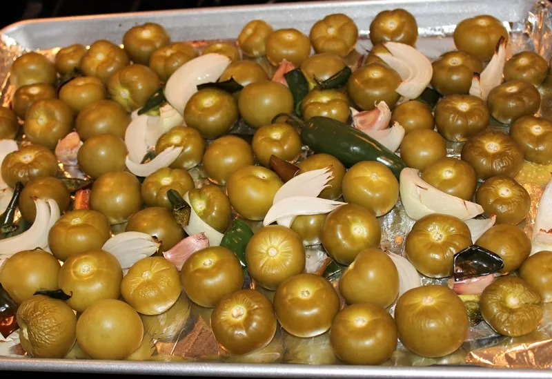 Easy Green Sauce for Freezing - Tomatillos, onions, peppers, and spices make an easy to make, delicious green sauce that's also suitable for freezing. Use as salsa or a topping for chicken enchiladas. So good!