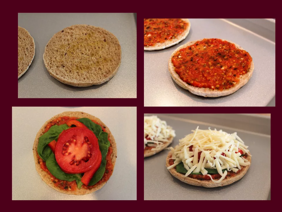 Veggie Pizza Rounds in the making