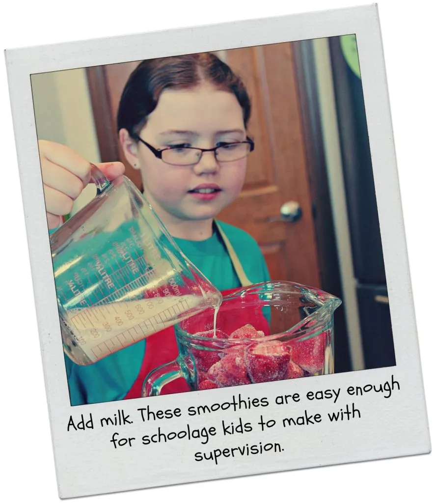 Cooking with kids fruit smoothies 4