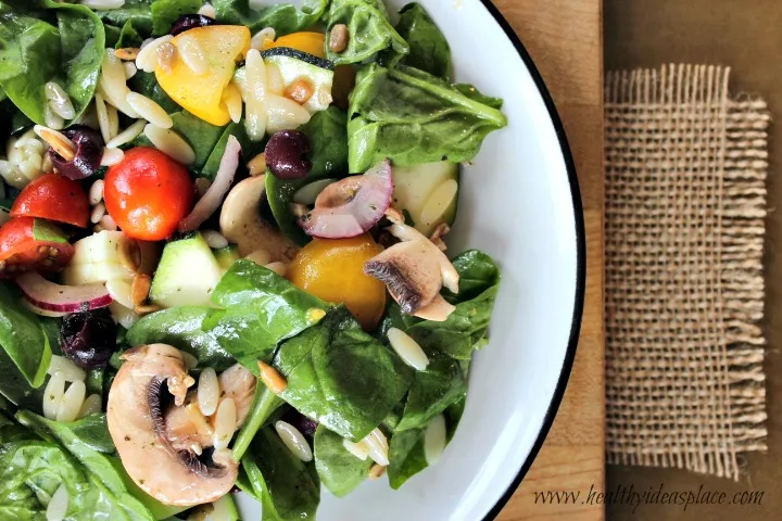 Spinach and Orzo Salad 4
