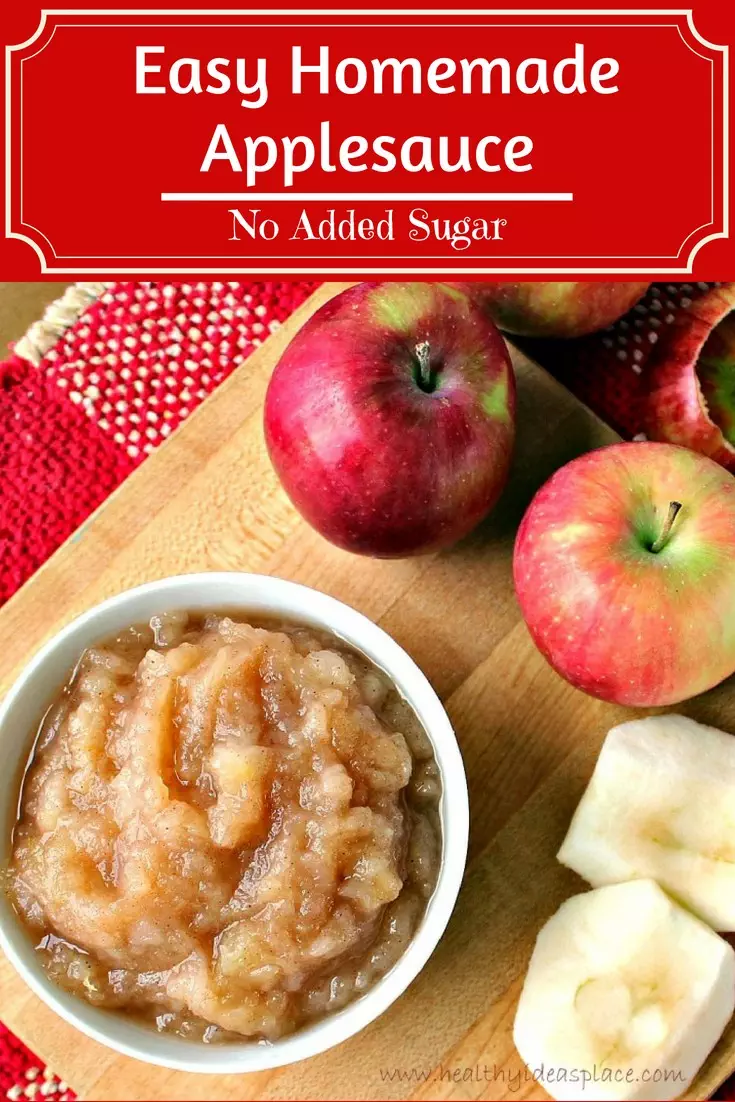 Homemade Chunky Applesauce is easy to make and delicious! Perfect for snacks, breakfast, or a light dessert. No added sugar option too!