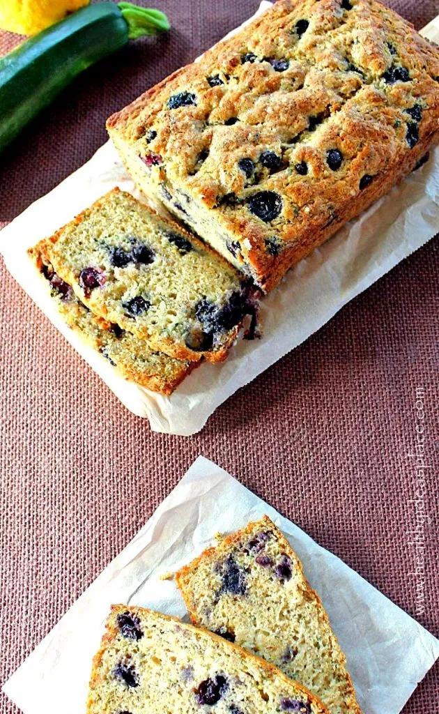 Zucchini Bread with Blueberries and Lemon