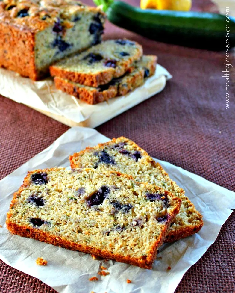 Zucchini Bread with Blueberries and Lemon