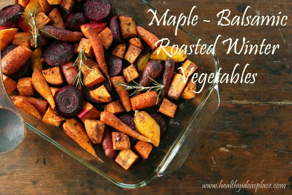 Maple Balsamic Roasted Winter Vegetables