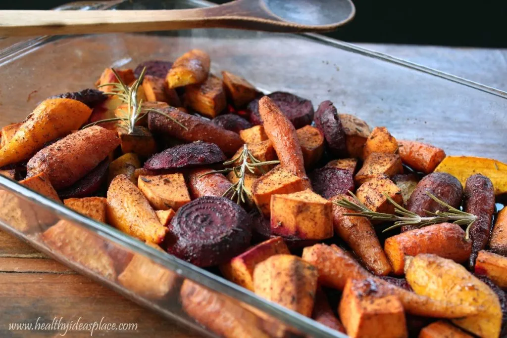 Maple Balsamic Roasted Winter Vegetables