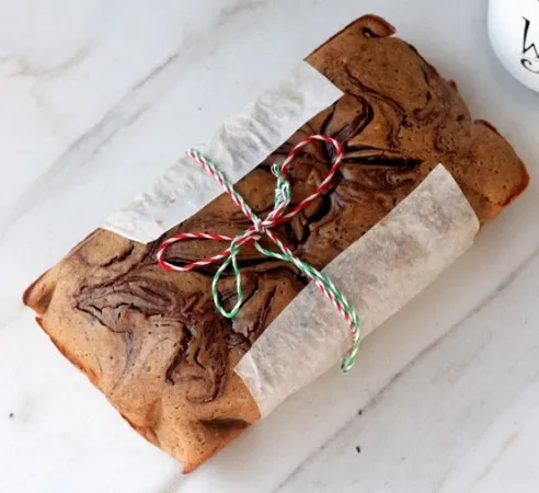 Chocolate Chai Bread on white background