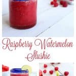 Collage of three photos of a smoothie and the words 