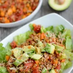 Lentil Taco Salad in a bowl