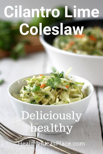 Easy Cilantro Lime Coleslaw - Healthy Ideas Place